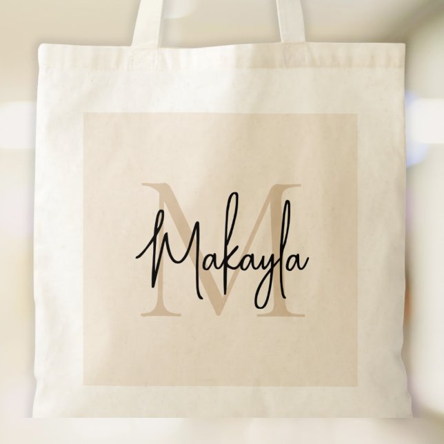 Tote Bag Monogramme Moderne  (Créateur téléchargé)