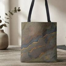 Monogramme Moderne en Bronze et Ardoise Abstraite