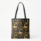 Monogramme Motif de la Giraffe d'or noir