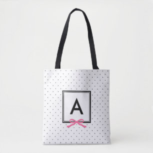 Tote Bag Monogramme Motif Pic Pink Ribbon