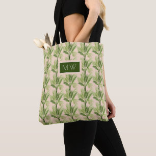 Tote Bag Monogramme   Oasis intérieure   Motif Palm Tree