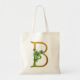 Tote Bag Monogramme or irlandais B