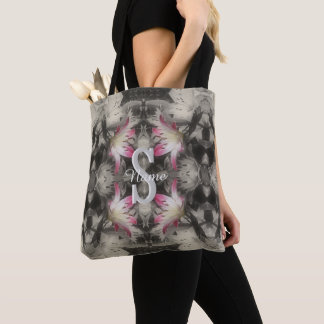 Tote Bag Monogramme personnalisé Vos initiales Nom Lys