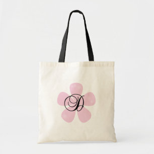 Tote Bag Monogramme rose D de fleur
