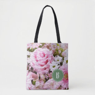 Tote Bag Monogramme rose rose tendance