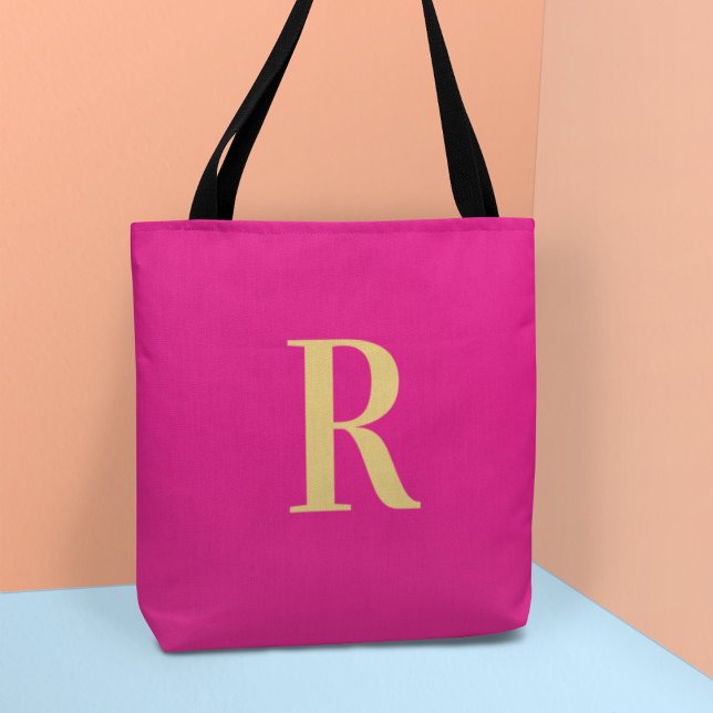 Tote Bag Monogramme Simple Moderne (Créateur téléchargé)