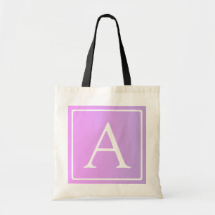 Tote Bag Monogramme simple Ombre subtil rose/violet