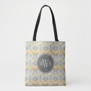 Tote Bag Monogramme   Tapestry Rosette II