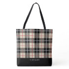 Monogramme Thompson Camel Tartan Plaid Motif