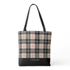 Monogramme Thompson Camel Tartan Plaid Motif