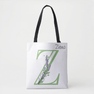 Tote Bag Monogramme Z Lavande Eucalyptus
