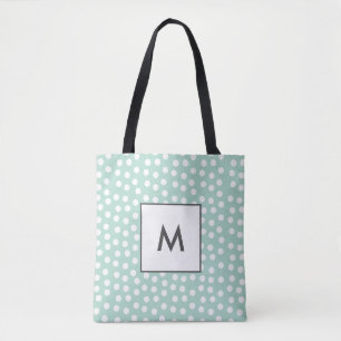 Tote Bag Monographie de pois de menthe vert clair