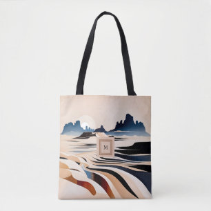 Tote Bag Monographie moderne abstraite du désert du sud-oue