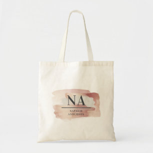 Tote Bag Monographie rose girly rose moderne design 