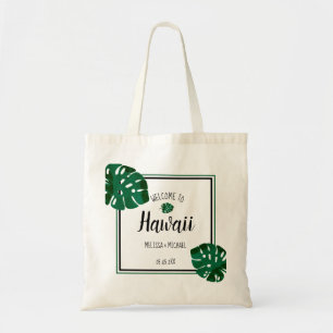 Tote Bag Monstera Leaf Destination Mariage Bienvenue