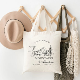 Tote Bag Montagnes & Martinis Camp Cadeau de Bachelorette