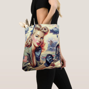 Tote Bag Monter le pilote vintage