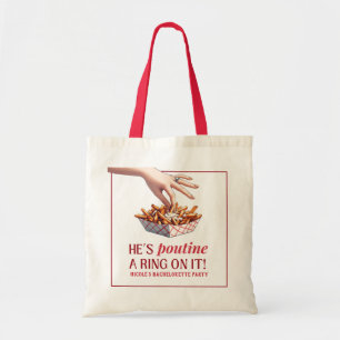 Tote Bag Montréal Québec Poutine a une bague au doigt Enter