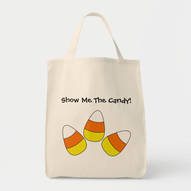 Tote Bag Montrez-moi la sucrerie Halloween Fourre-tout (Devant)