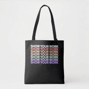 Tote Bag Montrez Votre Travail Mignon Prof De Maths Drôle