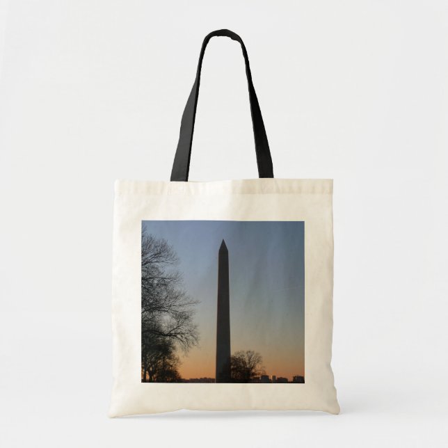 Tote Bag Monument de Washington au coucher du soleil (Devant)