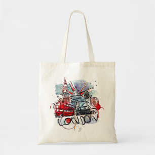 Tote Bag monument historique de big ben bus london