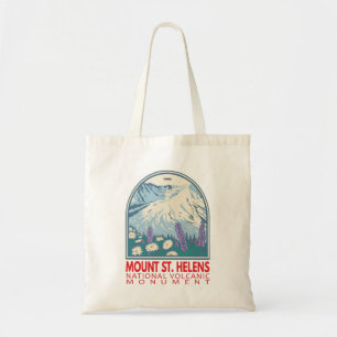 Tote Bag Monument national du volcan Sainte-Hélène Rétro