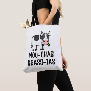 Tote Bag Moo-chas Grass-ias, Muchas Gracias cadeaux Vache d
