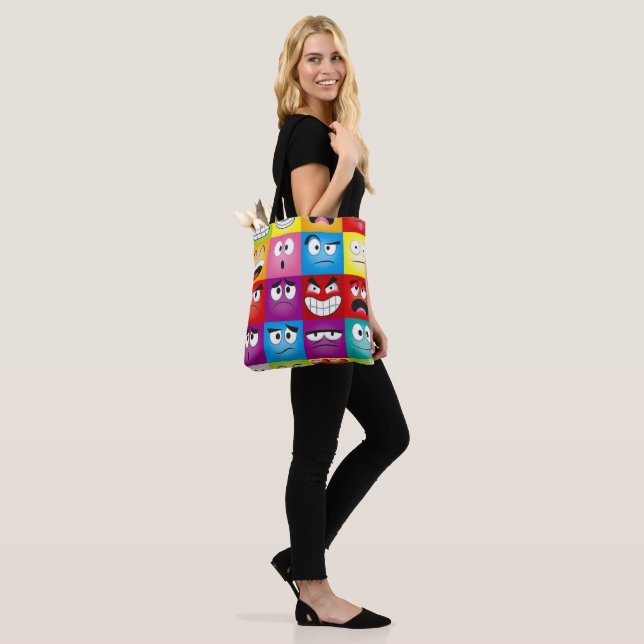Tote Bag Moods and Emoticons (Sur le modèle)