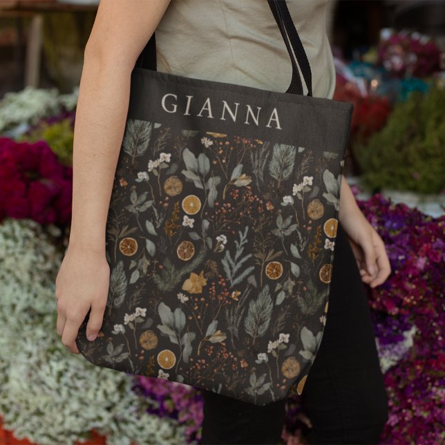 Tote Bag Moody Winter Botanical Personnalisé (Créateur téléchargé)