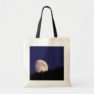 Tote Bag Moon & Forest   Glacier National Park Montana