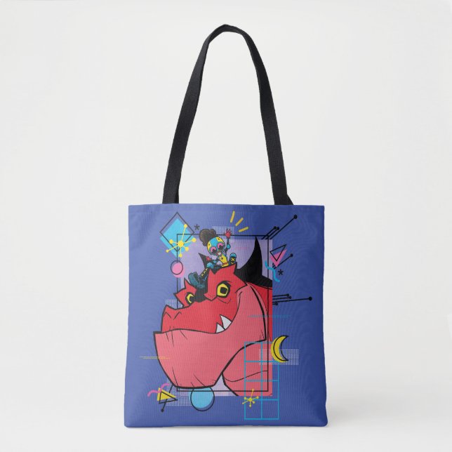 Tote Bag Moon Girl and Devil Dinosaur Memphis Pop Graphisme (Devant)