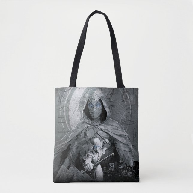 Tote Bag Moon Knight & Mr Knight Skyline Graphic (Devant)