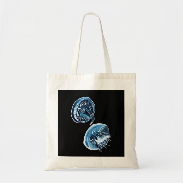 Tote Bag MoonJellyfish aquarelle art (Devant)