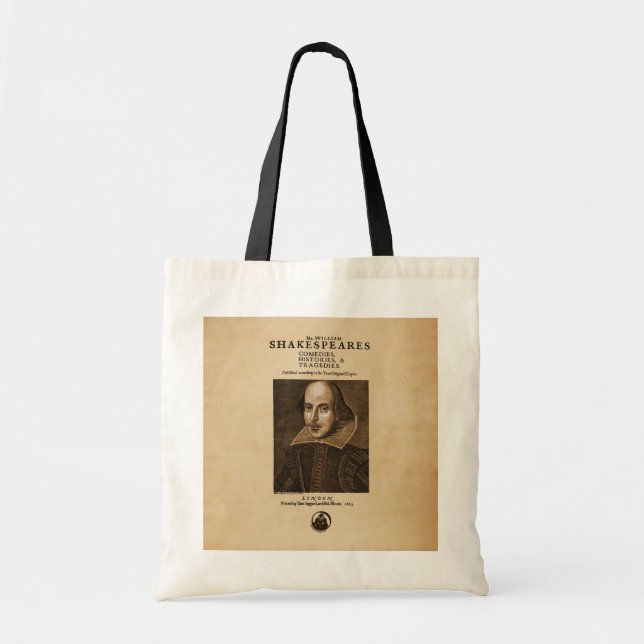 Tote Bag Morceau avant au premier folio de Shakespeare (Devant)