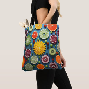 Tote Bag Morceaux de fruits colorés