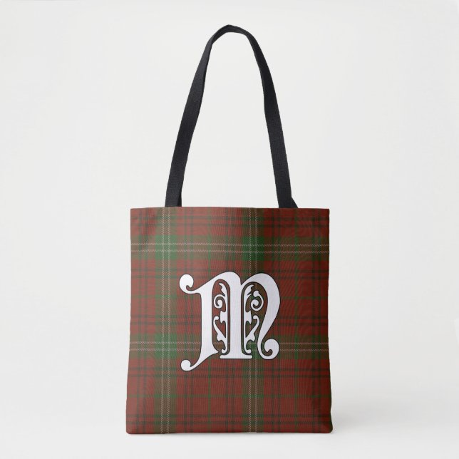 Tote Bag Morrison Clan Tartan Monogramme (Devant)