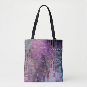 Tote Bag Mosaïque abstraite brillante multicolore avec bril