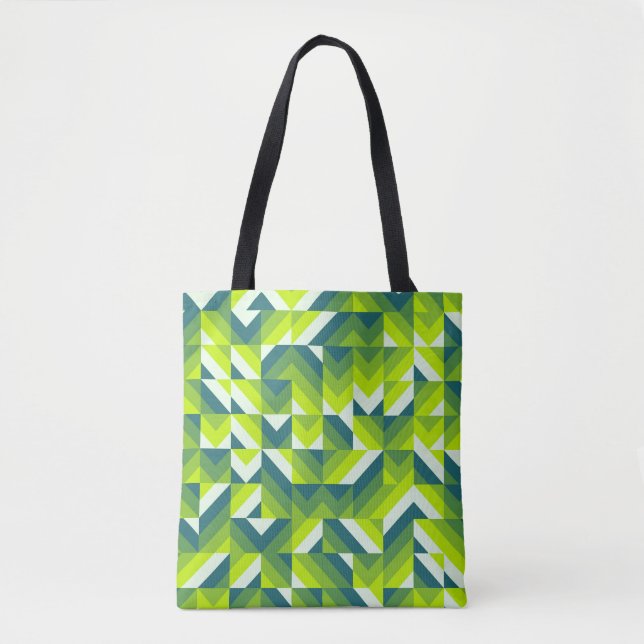 Tote Bag Mosaïque de vibes verdoyantes (Devant)