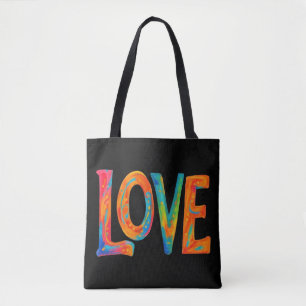 Tote Bag Mot d'amour coloré