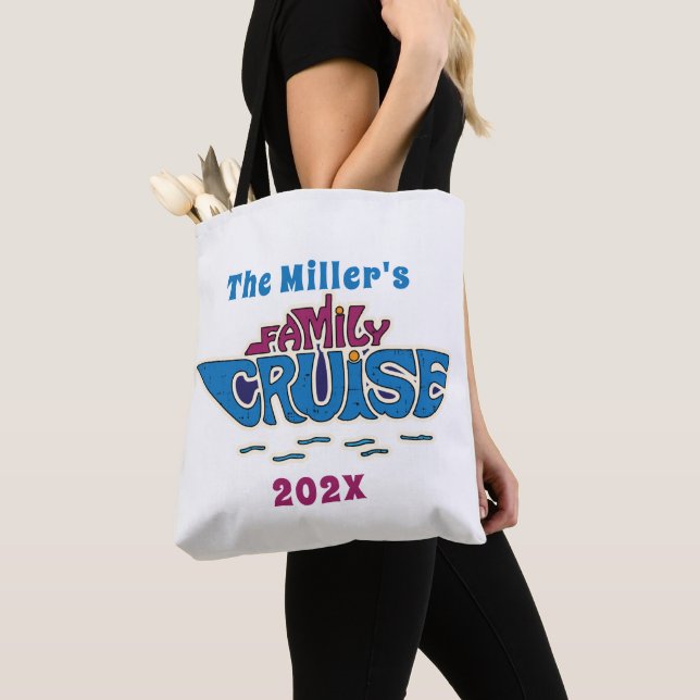 Tote Bag Mot de croisière en famille (De près)