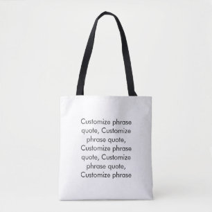 Tote Bag Mot de phrase personnalisée minimaliste monogramm