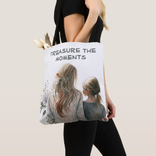 Tote Bag Mother And Daughter Portrait