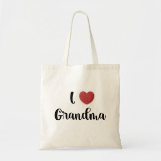 Tote Bag Mother's Day I Love Grandmom Heart Explosion Gift 