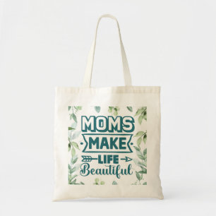 Tote Bag Mothers Day Word Art with Foliing
