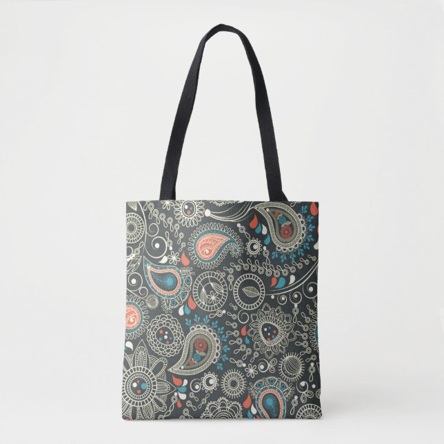 Tote Bag Motif 3 de Paisley (Devant)