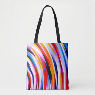 Tote Bag Motif à bandes multiples