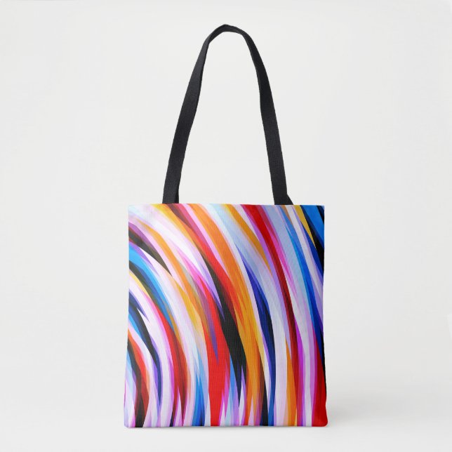 Tote Bag Motif à bandes multiples (Devant)