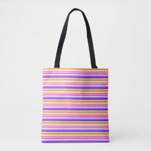 Tote Bag Motif à bandes multiples