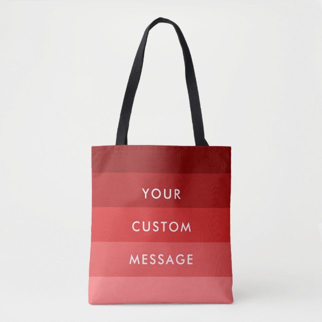 Tote Bag Motif à bandes rouges (Devant)